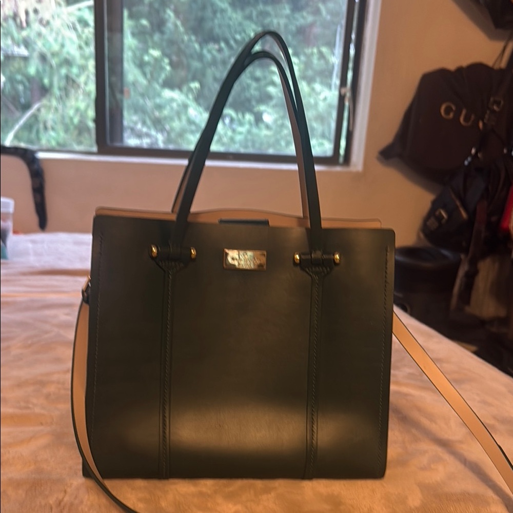Green Leather Tote Bag